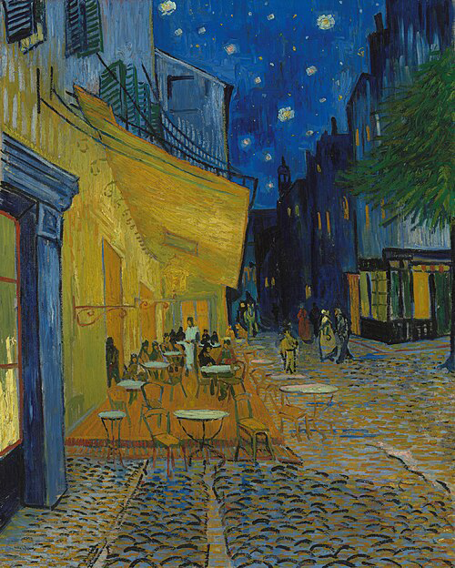 Van Gogh, Terrasse du café le soir, 1888