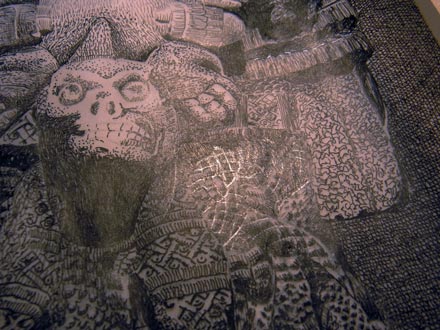 LEPORINAS, ink drawings by Carlos Sandoval, 2021